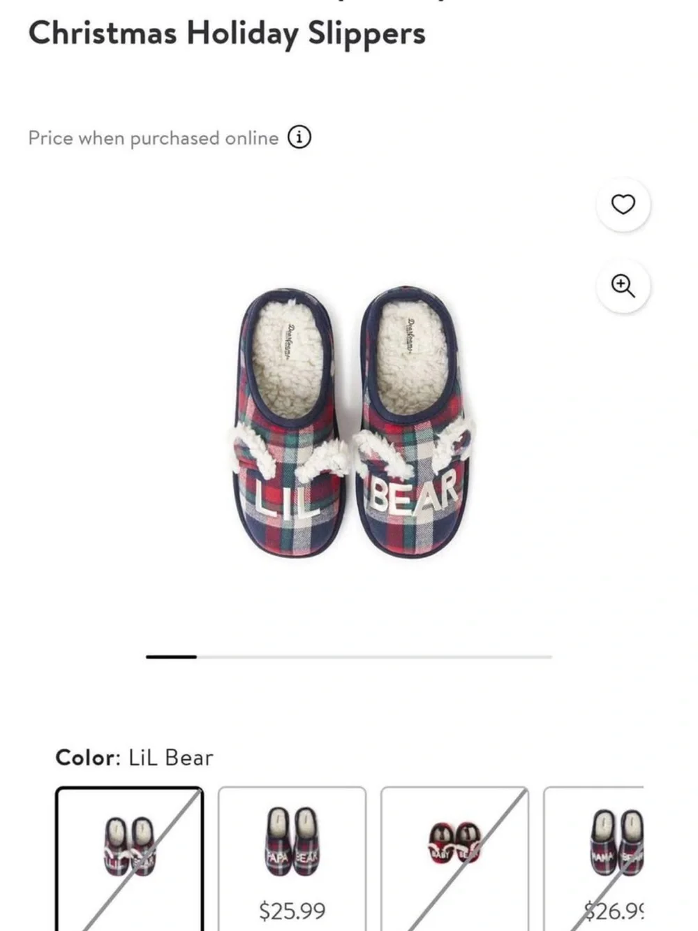 Dear foams Plaid 'Lil Bear' Kids Slippers - Red Navy Plaid